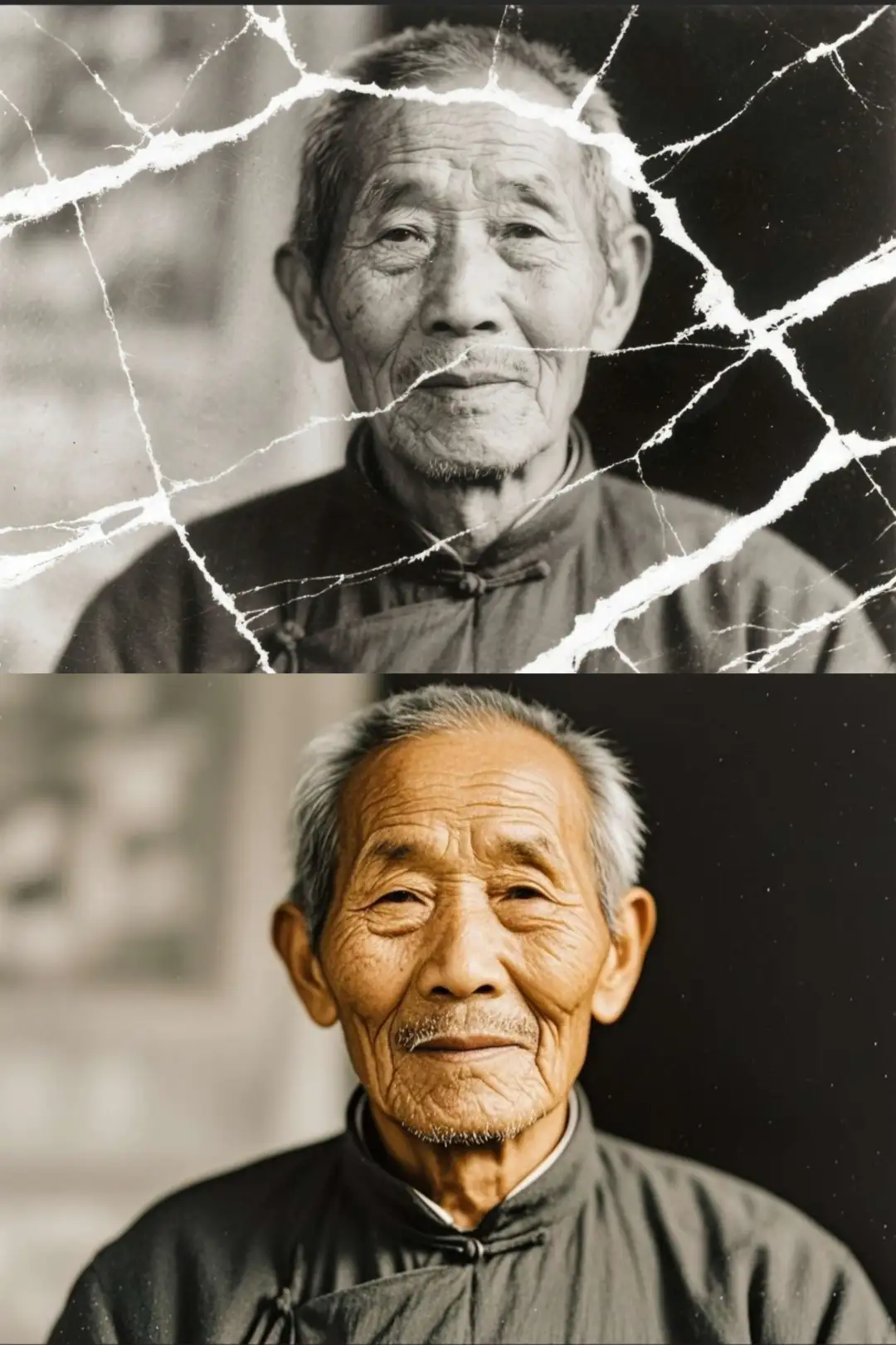 AI生成的旧照片+修复