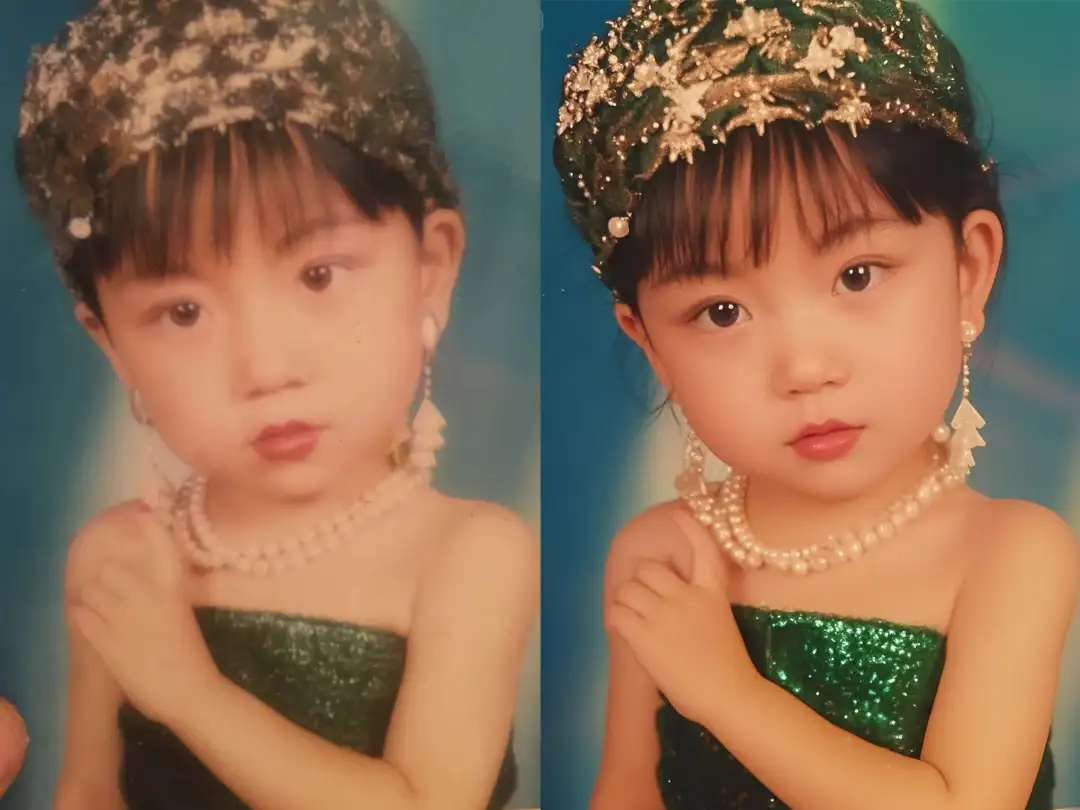 小意自己5岁旧照片+修复